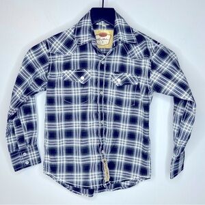 Larry Mahan‎ Boys Button Down Western Shirt Pearl Snap Size S